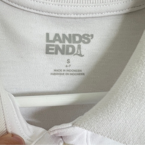Lands End School Uniform White Polo - Picture 3 of 3